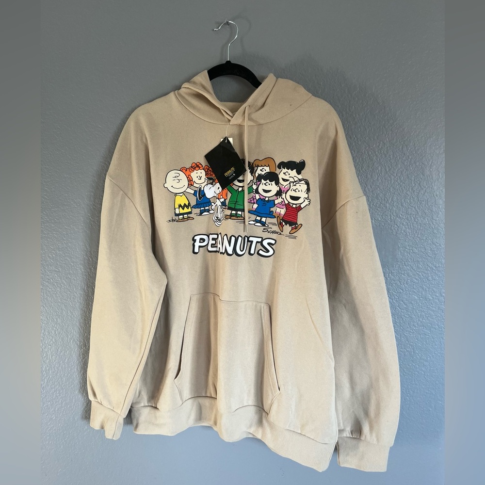 Aeropostale Tan Cartoon Graphic Sweater